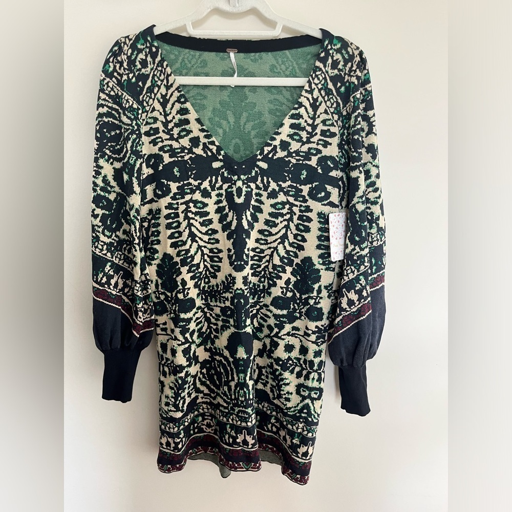 Free People Black Combo Music And Lyrics Dress New with Tags Size XS
